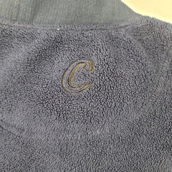 Cabelas Outdoor Gear Mens Large Blue Fleece Jacket Quilted Accents Full Zip - Picture 6 of 8